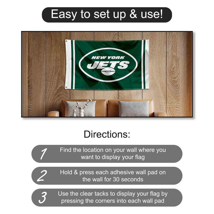 New York Jets Wordmark Banner und Wandteppich