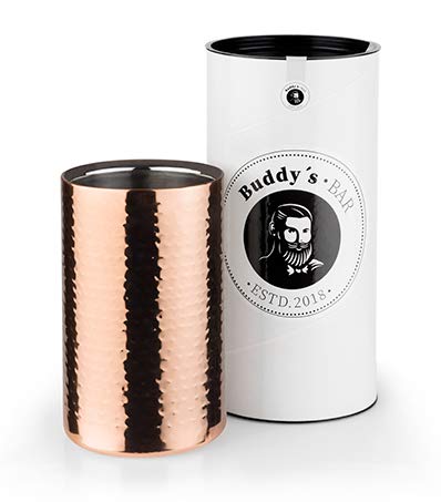 Weinkühler/Sektkühler, Flaschenkühler aus Edelstahl, 12 x 19 cm, doppelwandig, Innendurchmesser 10 c