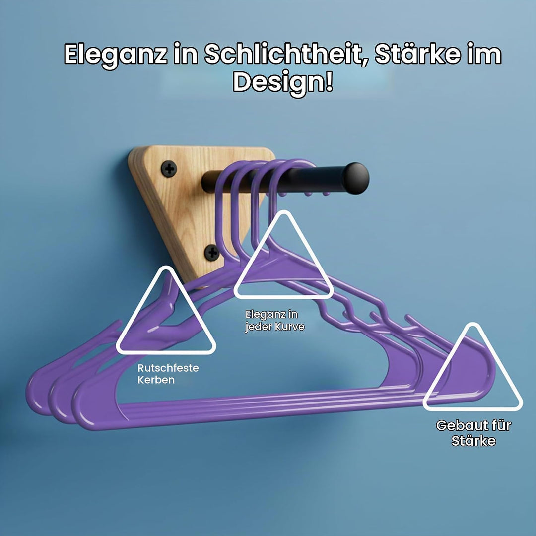 Utopia Home Starke Kleiderbügel aus Kunststoff (50er Set) - Hochwertige Filzbügel für Kleiderschränk