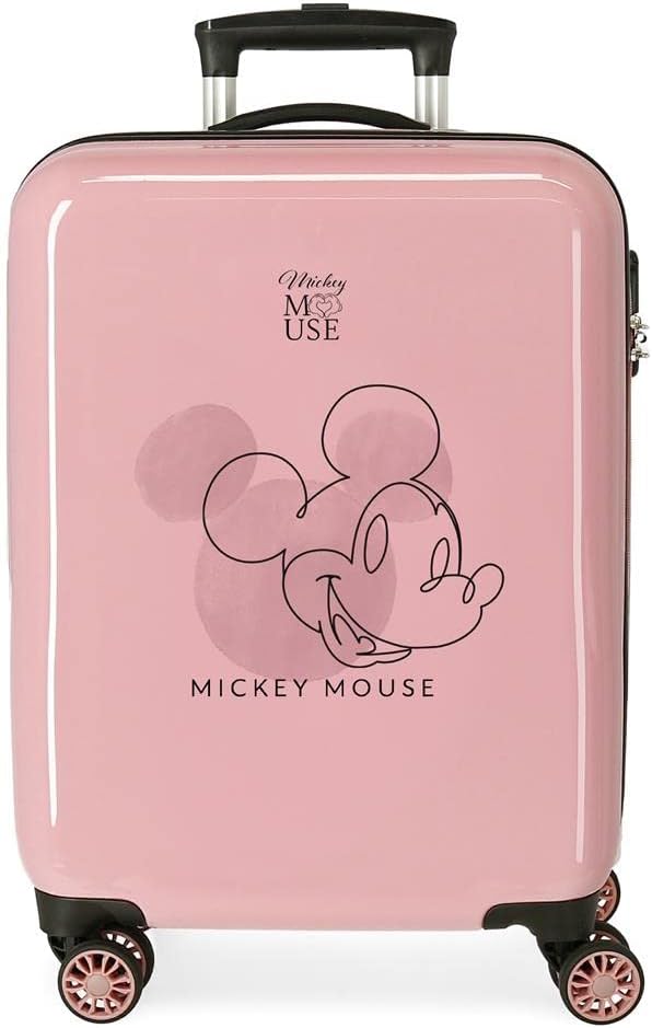 Disney Mickey Outline Kabinentrolley Pink 38x55x20cm starres ABS Seitenkombinationsschloss 34L 2kg 4
