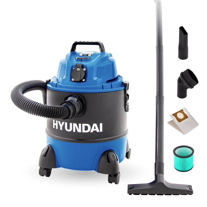 Hyundai Nass- / Trockensauger VCWD1220E, 1250 W, 20l, Sauger mit Blasfunktion, Ausgangssteckdose, Ma