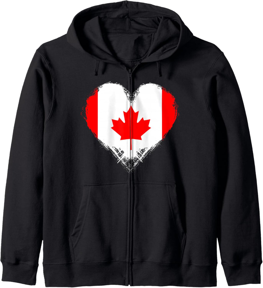 Kanada Flagge Liebe Kanada Tag Ahornblatt-Herz Kapuzenjacke