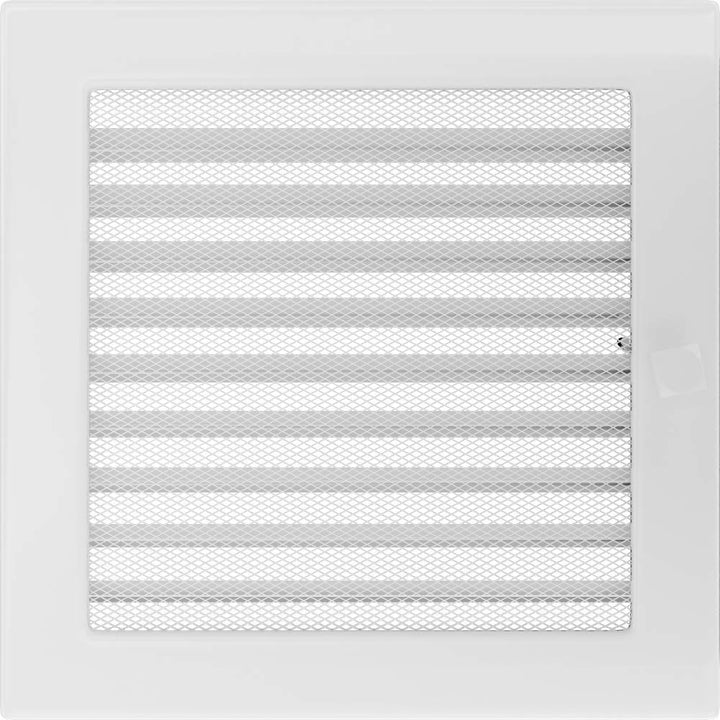Kratki Lüftungsgitter Kamingitter 22cm x 22cm Weiss mit Jalousien 22 x 22 cm Weiss, 22 x 22 cm Weiss