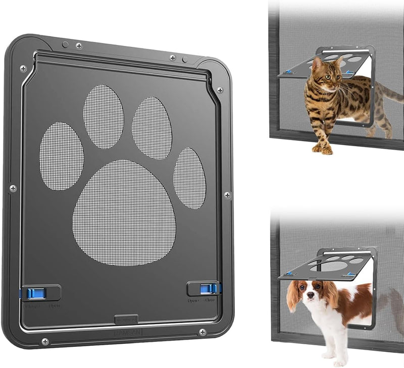 Enjoying Katzenklappe Fliegengittertür Öffnung 20 x 26 cm Hundeklappen für Klein hunde Haustiertor f