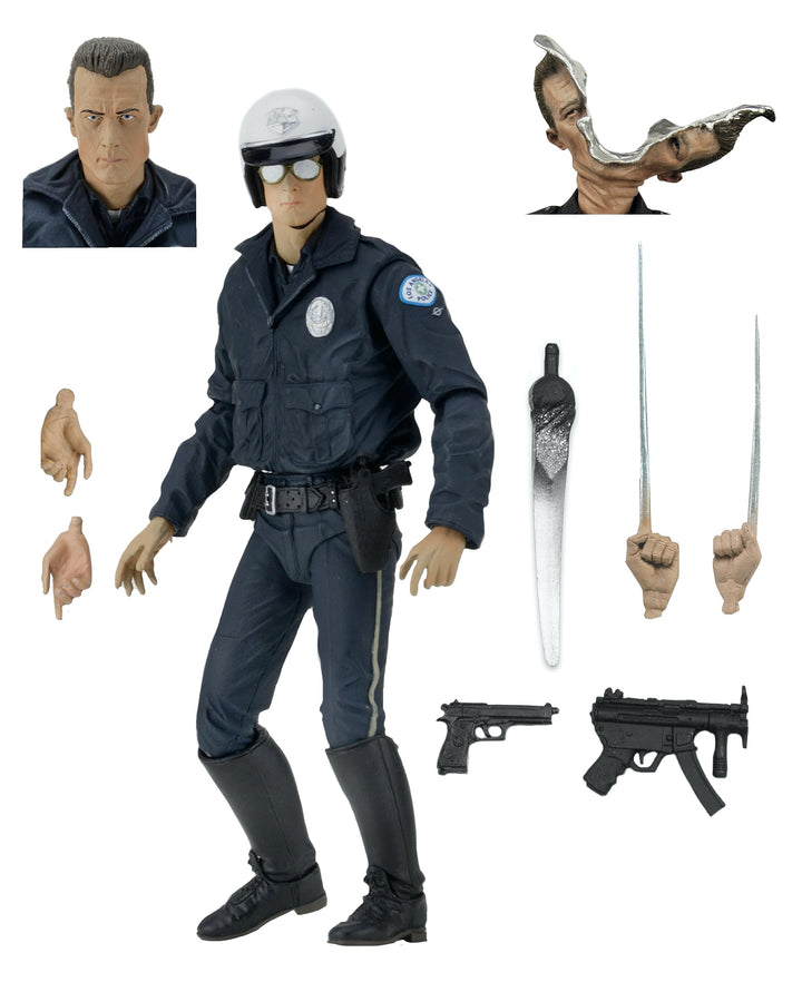 Terminator 2 51914 Ultimate T-1000 Motorrad Cop Figur, 17,8 cm, 18 cm