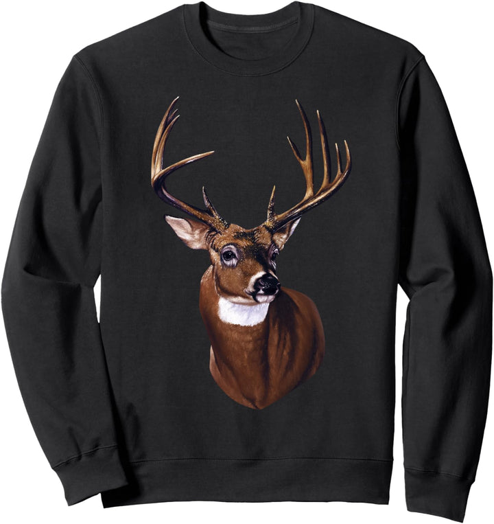 Whitetail Deer Portrait Antlers Wildlife Geschenk Tier Sweatshirt