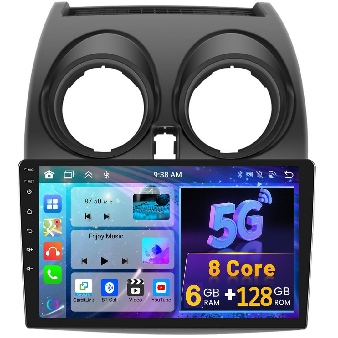6+128GB Android Wireless Carplay Autoradio mit Navi für Nissan Qashqai J10 2006-2016 Android Auto Ra