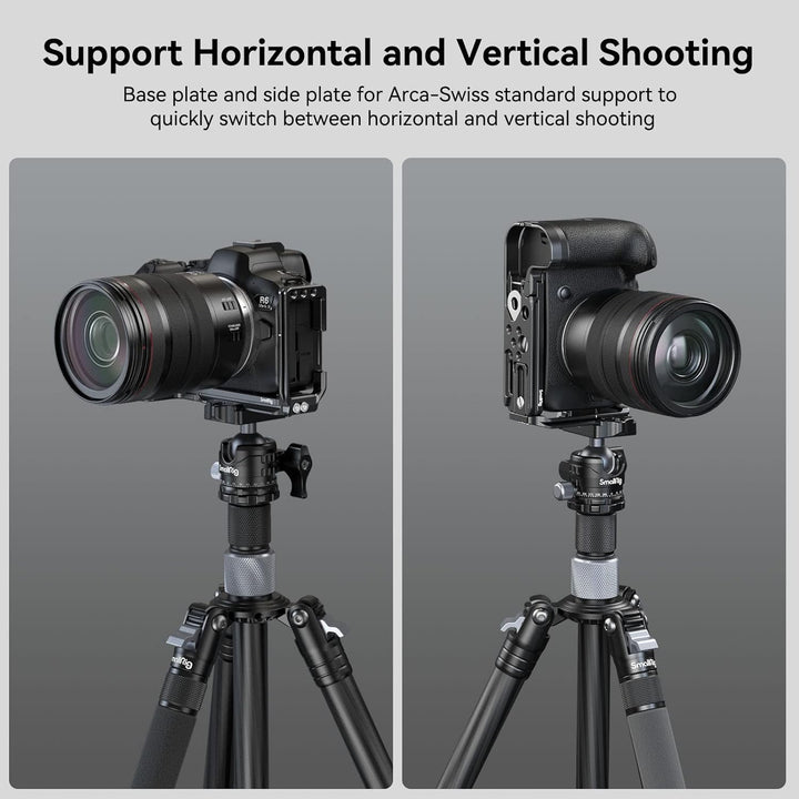 SMALLRIG Quick Release L-Bracket für Canon R6 Mark II / R6 / R5 / R5 C, Kamera-L-Platte für Arca-Typ