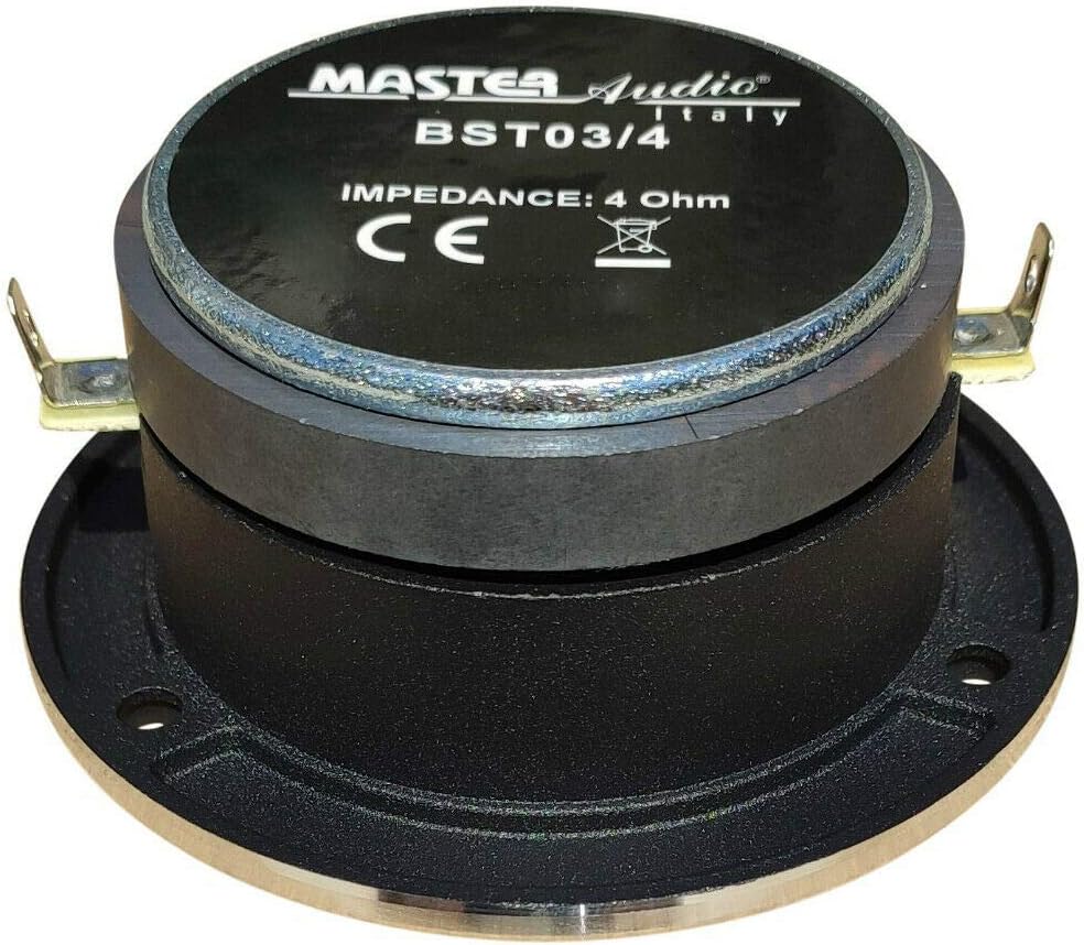 2 SUPER Tweeter MASTER AUDIO BST03/4 mit 120 watt rms und 240 watt max bei 9,60 cm Durchmesser und 9