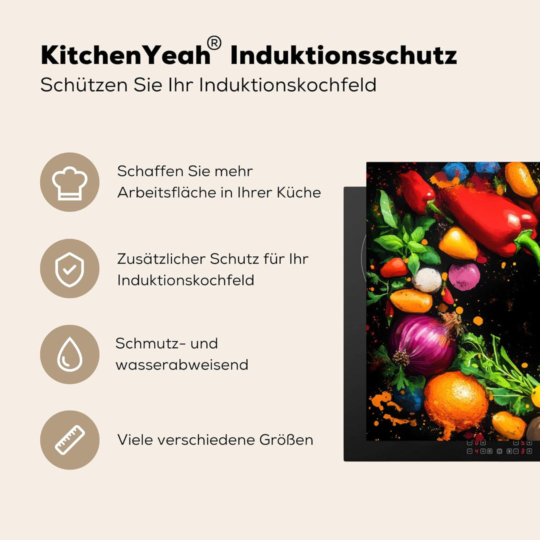 Herdabdeckplatte 90x52 cm Einteilig Küche Herdabdeckung Induktionsfeld Ceranfeld Herdabdeckplatten V