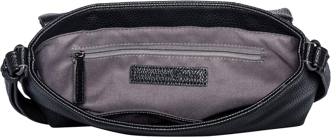 Denim TOM TAILOR CALA Damen Umhängetasche M, 26x7.5x16.5 Schwarz, Schwarz