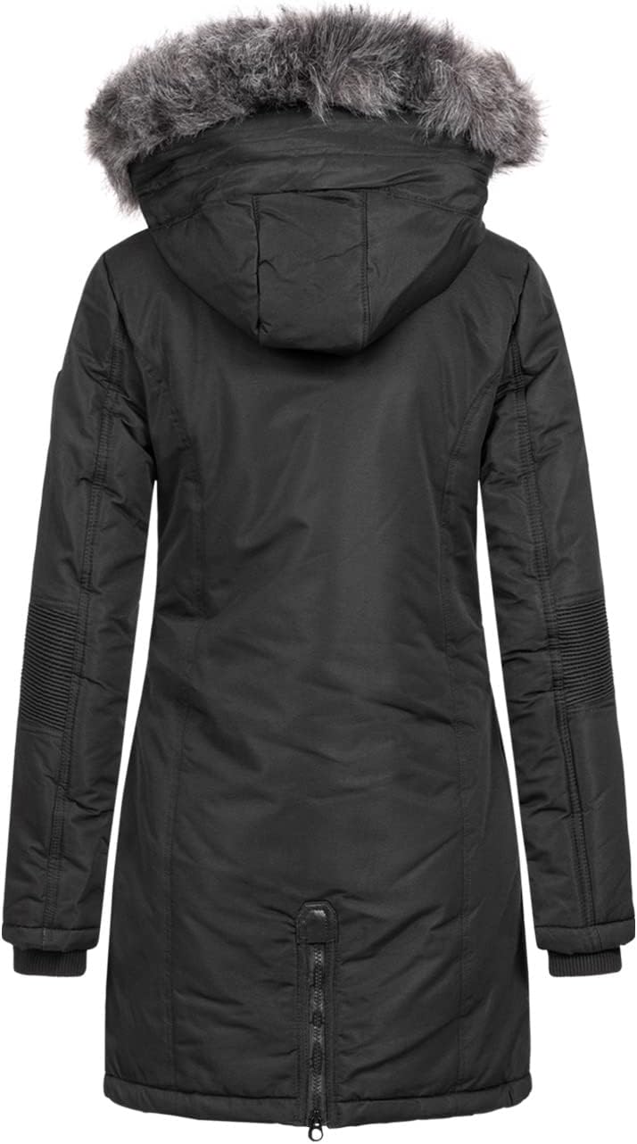 Geographical Norway Damen Jacke Winterparka Coracle XL-Fellkapuze Black XL
