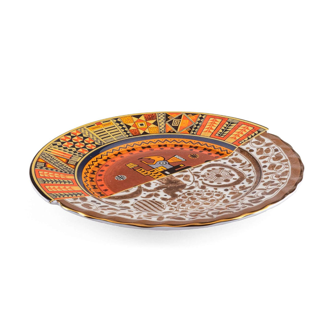 PIATTO PIANO PORCELLANA SELETTI HYBRID MITLA ART 09141