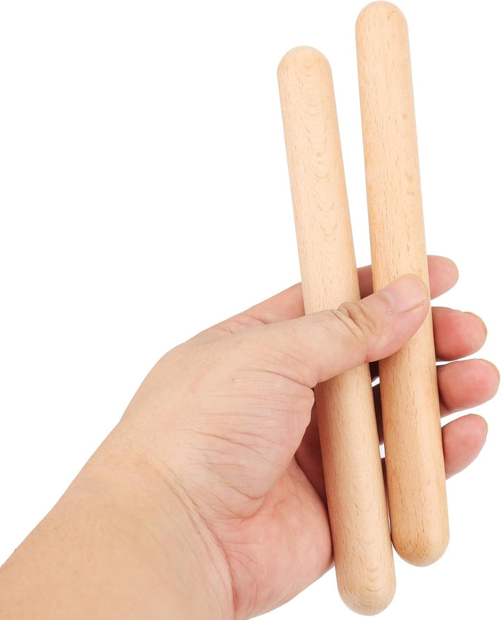SEUICYNE 40 Stück 20cm Holz Klanghölzer, Rhythmusstöcke Klangholz Instrument Klangstäbe aus Holz Kla