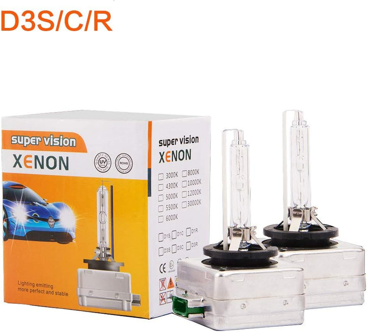 Ricoy 12V D3S Hid Xenon Brenner Scheinwerferlampe-12000K 35W Ersatzlicht 2 Stück, 12000k
