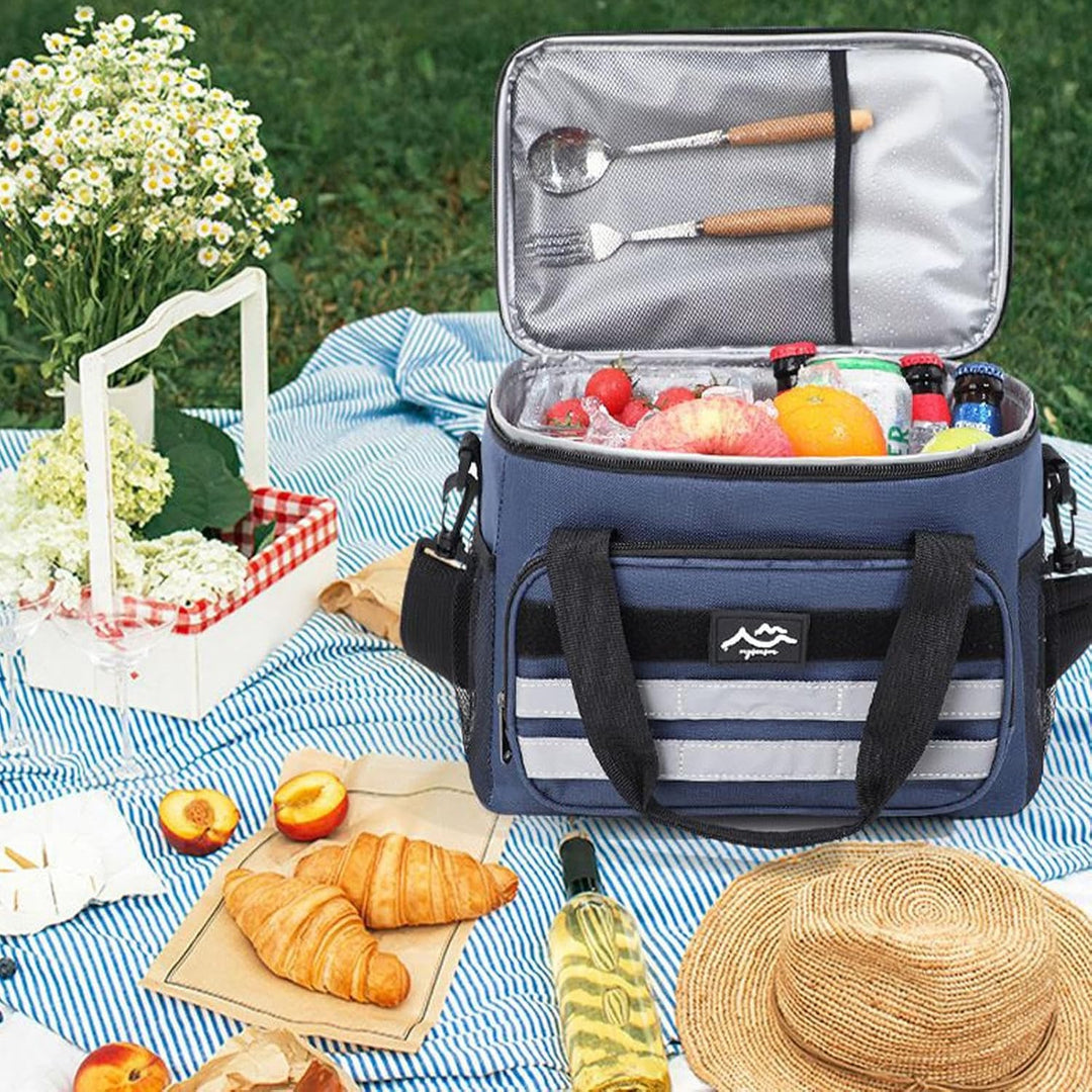 Strandkühler, isolierte Lunchbox, leichtes wasserdichtes Design, 30 x 21 x 18 cm, mit Griff, mehrere