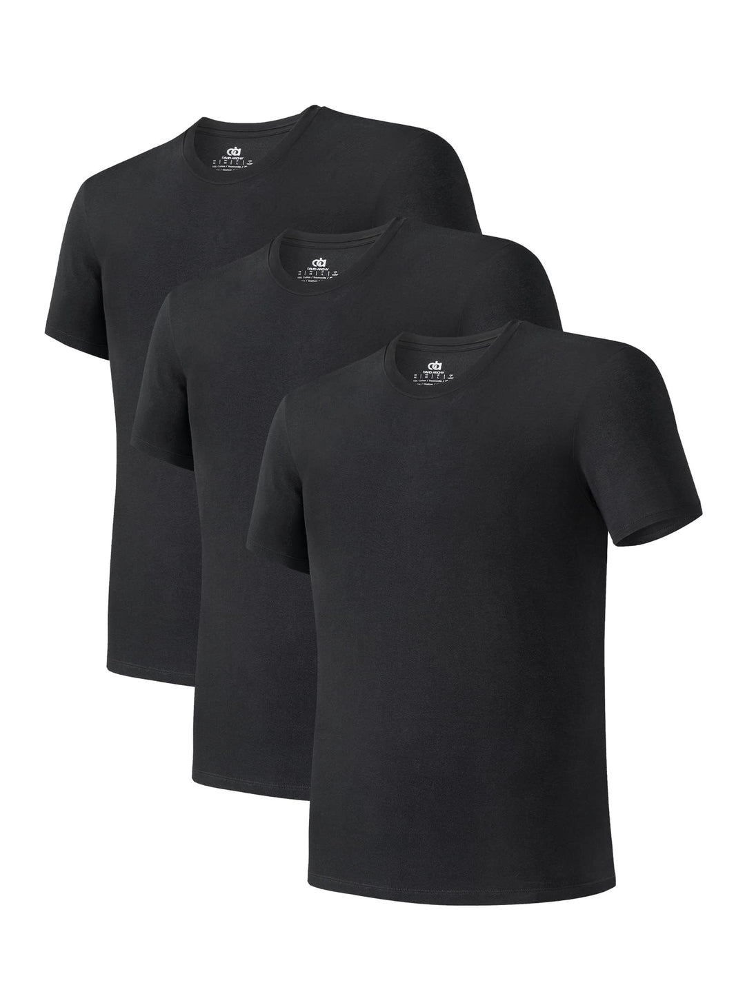 DAVID ARCHY Unterhemd Herren Atmungsaktive Tshirt Herren Slim fit Weich Kurzarm Shirt Basic Tshirt H