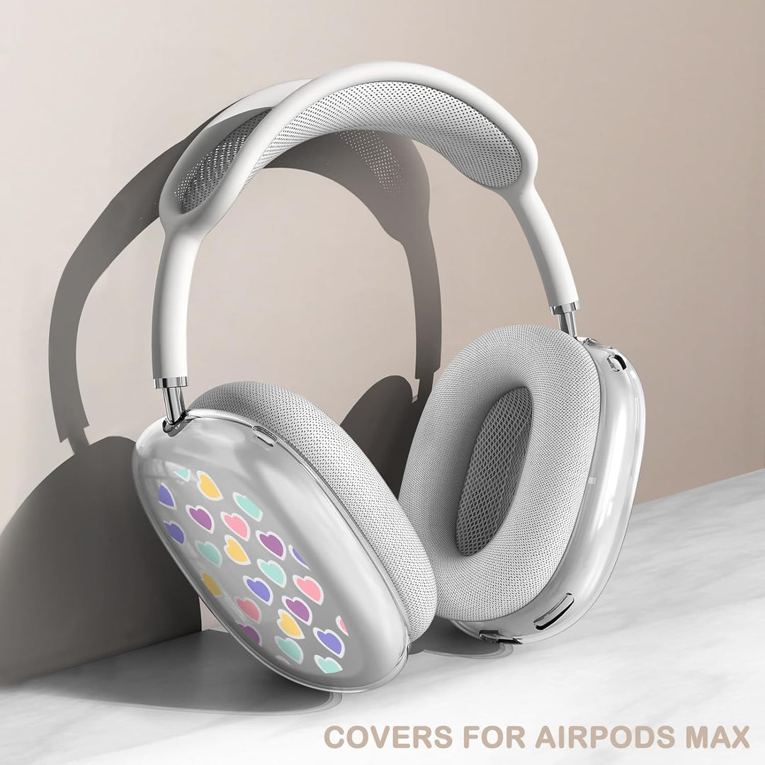 Transparent Schutzhülle kompatibel mit Apple AirPods Max 2024/2020, Kopfhörerabdeckung Zubehör+Unive