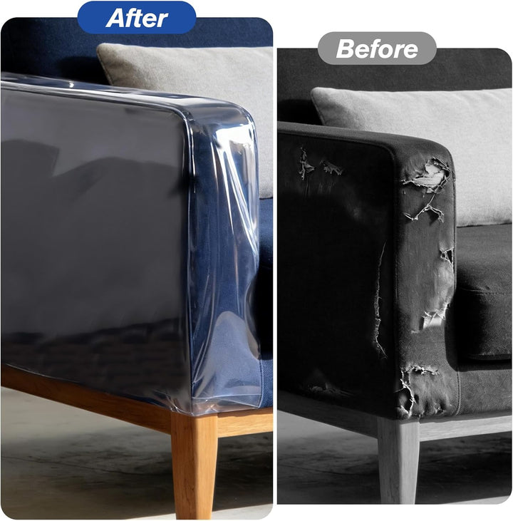 Katze Kratzschutz Tape,5m x 30cm Kratzschutz Sofa Katze,Selbstklebend Kratzfolie Katzen Transparent