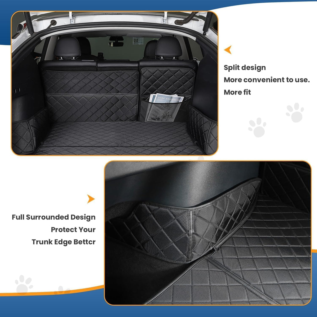 topfit für Tesla Model Y Kofferraummatte Model Y Kofferraum wasserdichte Hund Auto Sitzbezüge Schutz