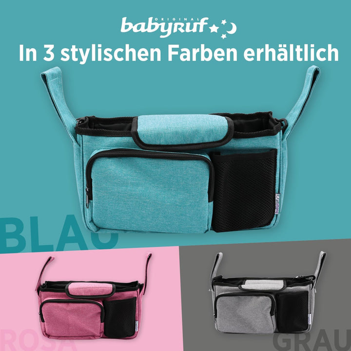 Kinderwagen Organizer BO 200 | Babytasche | Kinderwagen Zubehör | Praktische Innenaufteilung | Wicke
