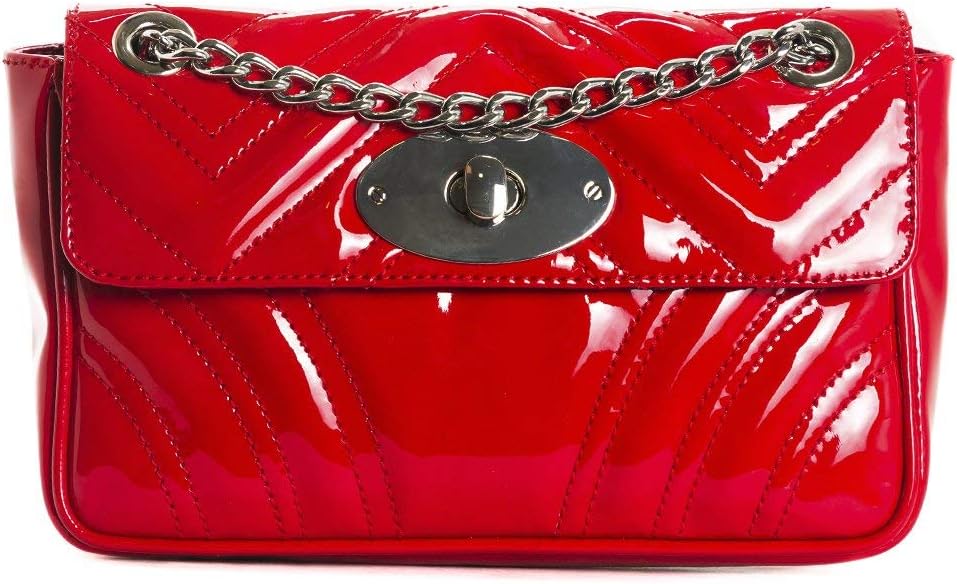 L’Intervalle Damen Juliet Stofftasche M Red Patent, M Red Patent