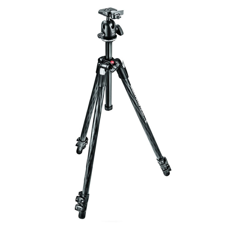 Manfrotto MK290XTC3-BH Stativ – Stative (schwarz) 290 Kohlefaser 3 Sektion Stativ mit Kugelkopf Einz