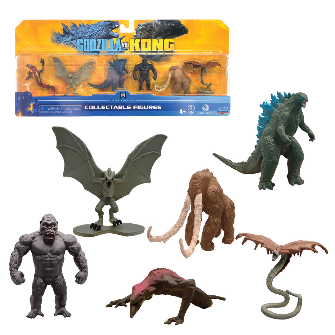 Monsterverse Godzilla vs Kong 5 cm Mini Monster 6er-Pack, Mini Monster 6er-Pack