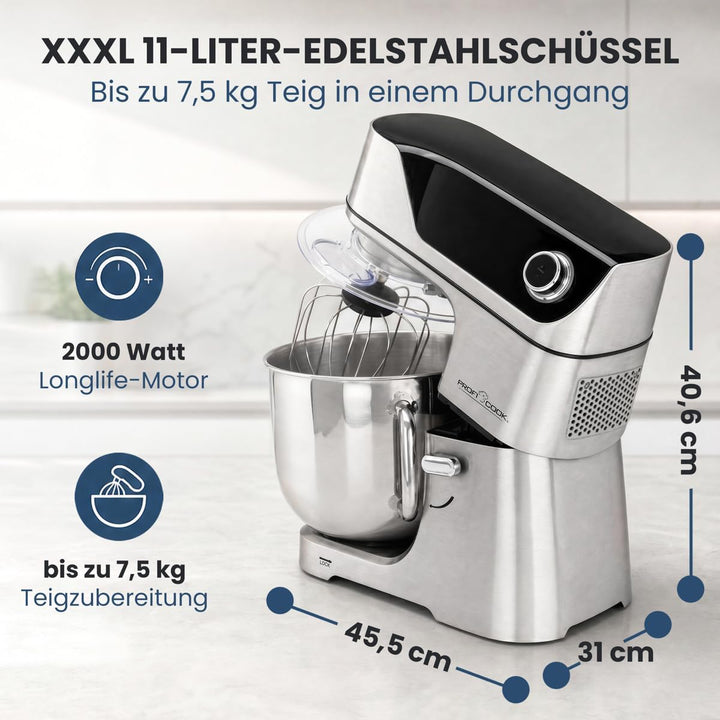 ProfiCook® Küchenmaschine | 2000W | 11L | 12 Stufen | PC KM 1338