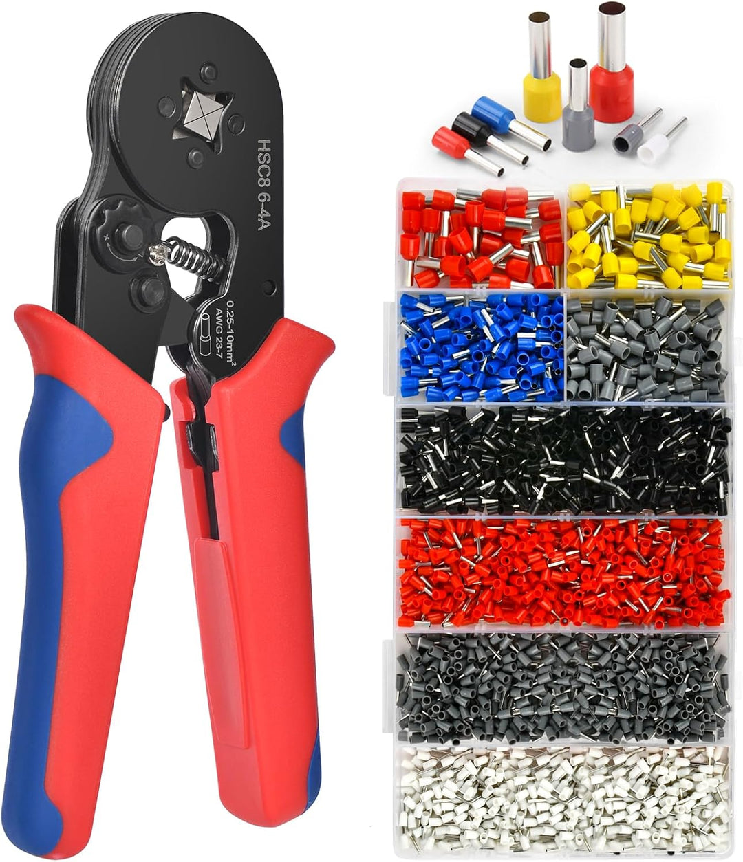flintronic Crimpzangen, Aderendhülsen Set, 1800 Teile Premium Aderendhülsen Zange[0,25 – 10mm²],Ader