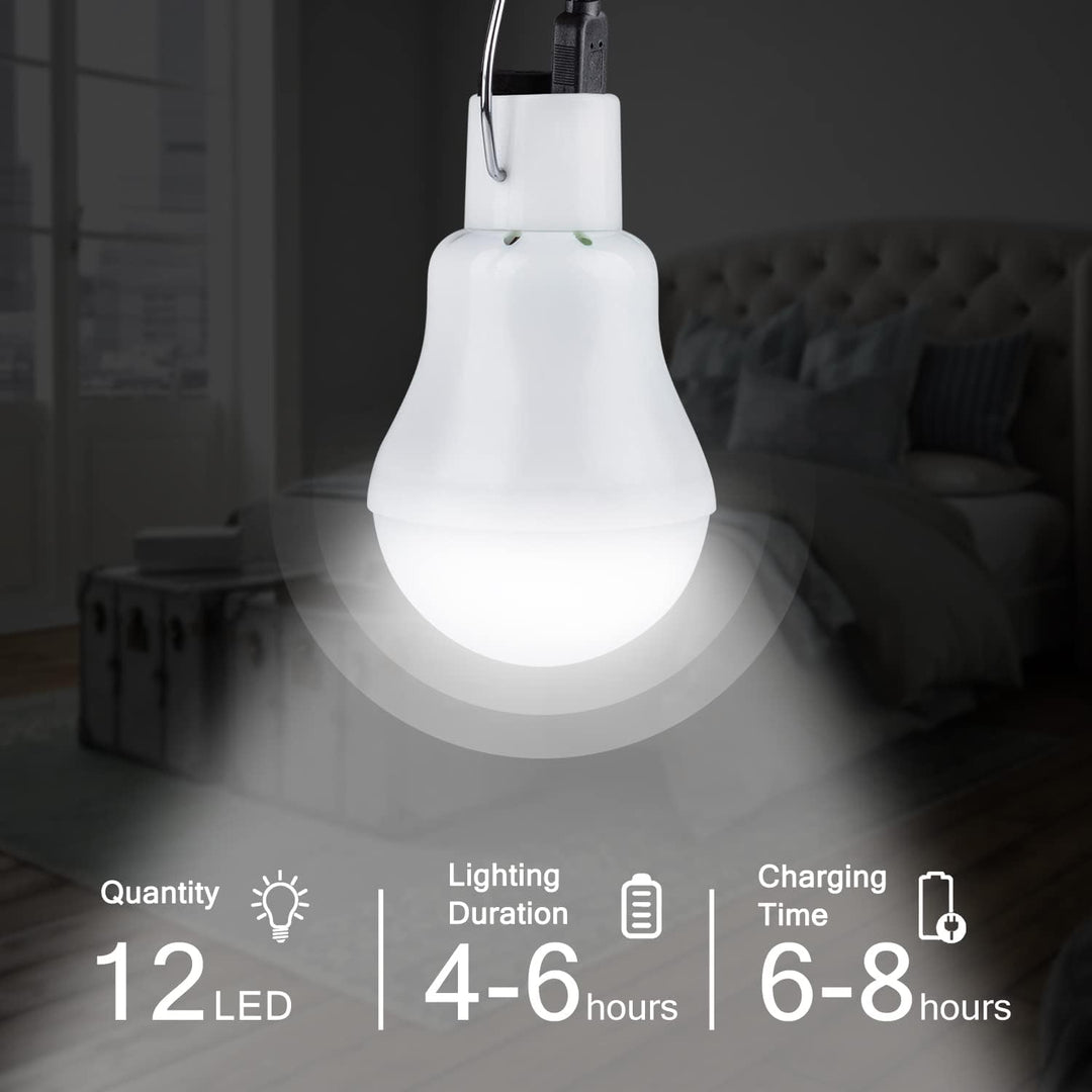 TechKen 2 Stk Solar Glühbirne Aussen mit Lichtsensor und Fernbedienung,Solarlampen Hängend Solarlich