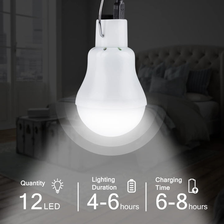 TechKen 2 Stk Solar Glühbirne Aussen mit Lichtsensor und Fernbedienung,Solarlampen Hängend Solarlich