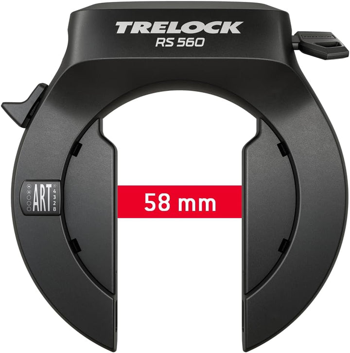 TRELOCK RS 560 NAZ + ZR 355 – Rahmenschloss Set mit 100 cm Einsteckkette und Satteltasche – Sicherhe