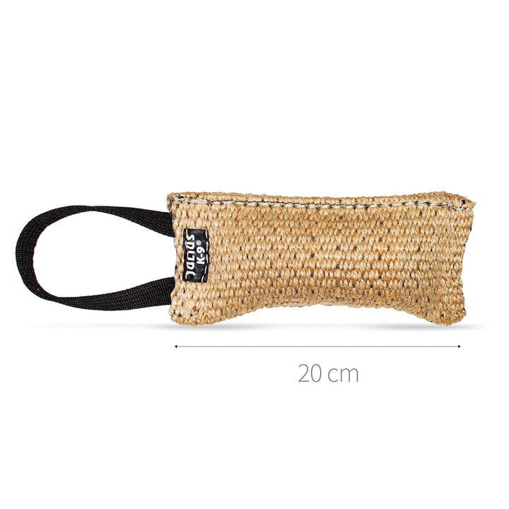 Julius-K9, 18120, Beisswurst, Jute, 20 cm x 4 cm, eine Handschlaufe 20 cm x 4 cm 1 Handschlaufe Jute