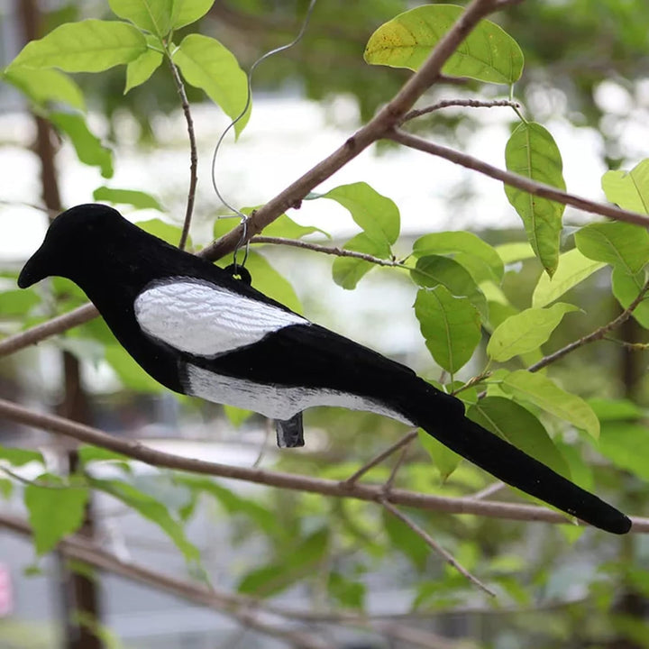 VicBre 2 Stück Künstliche Elster Lockvögel beflockte Köder Magpie Decoy | Künstliche realistische el