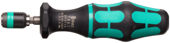 Wera 05074716001 7461 Kraftform Drehmomentschraubendreher, 1/4“, voreingestellt auf 1,2 Nm, Messbere