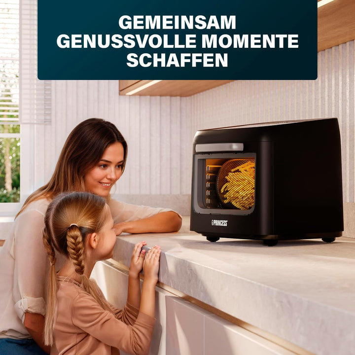 Princess Airfryer Oven Vision, 12,6 L Kapazität, 1800 W Leistung, Multifunktionales Heissluftofen-De