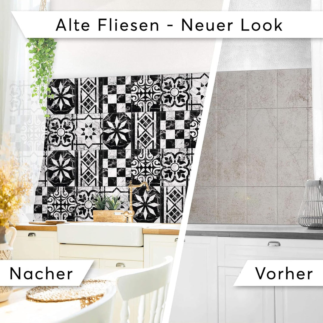 CREATISTO Klebefliesen Stickerfliesen Fliesenfolie - Hochwertige Aufkleber Sticker für Fliesen I Kle
