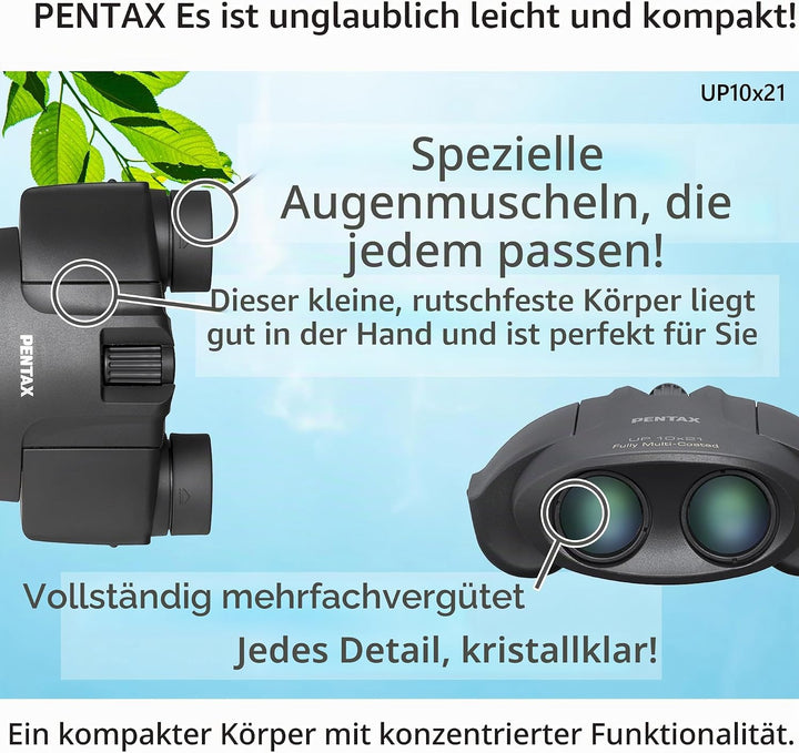 Ricoh 61804 Fernglas schwarz 10x21 Classic Single, 10x21 Classic Single