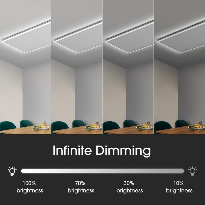 Infrarotheizung Deckenmontage 410 Watt, Infrarot Deckenheizung mit LED Licht Beleuchtung, Infrarothe