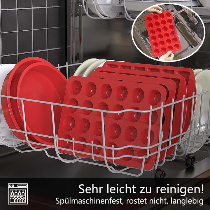 SILIVO Mini Muffinform Silikon für 24er - 2 Stück Mini Muffins Backform, Antihaft Klein Silikon Muff