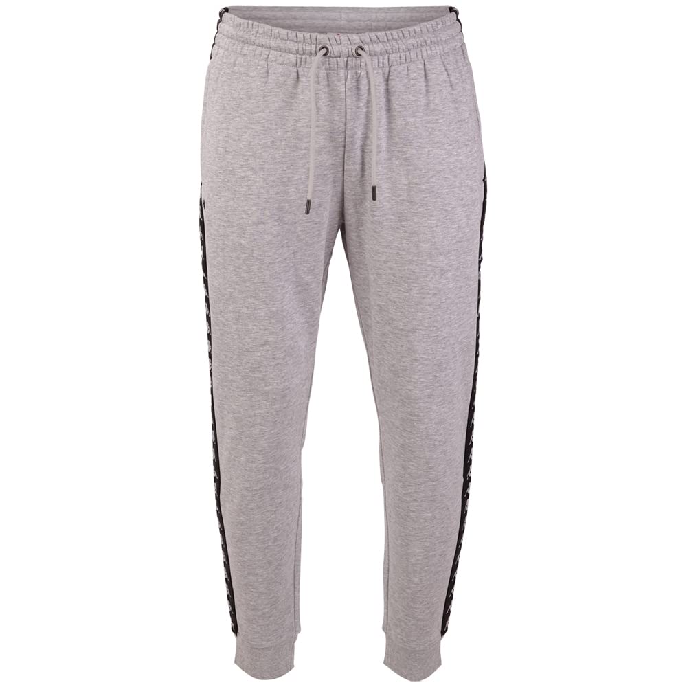 Kappa Unisex Leman Men, Sweat Pants, Regular Fit Trainingshose S High-rise Melange, S High-rise Mela