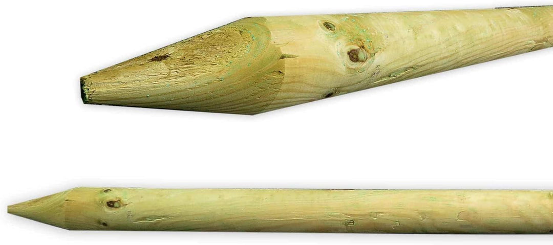 Gartenwelt Riegelsberger Pfahl Ø 4,6 cm Länge 150 cm 5 Stück Holzpfahl Kiefer imprägniert Kiefernhol