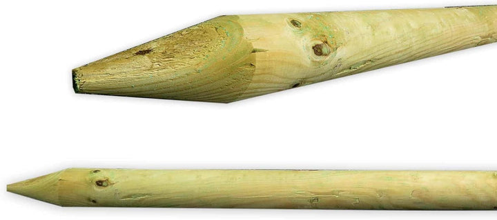 Gartenwelt Riegelsberger Pfahl Ø 4,6 cm Länge 150 cm 5 Stück Holzpfahl Kiefer imprägniert Kiefernhol