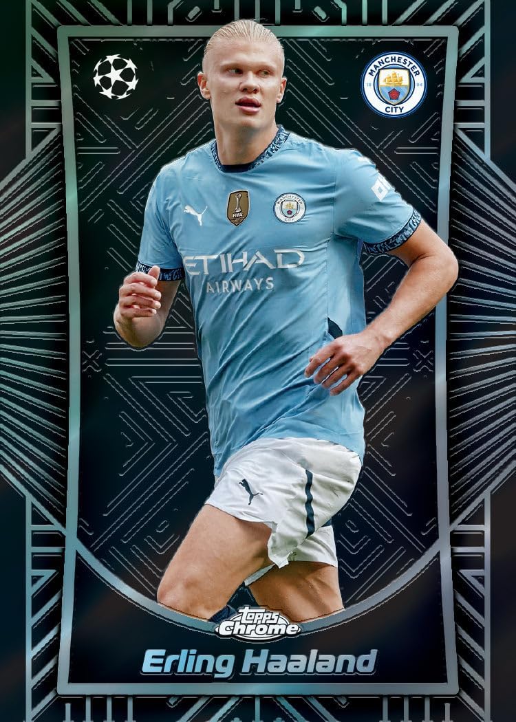 2024-25 Topps Chrome® UEFA Club-Wettbewerbe - Vorteilsbox - 7 Packungen pro Box - 4 Karten pro Packu