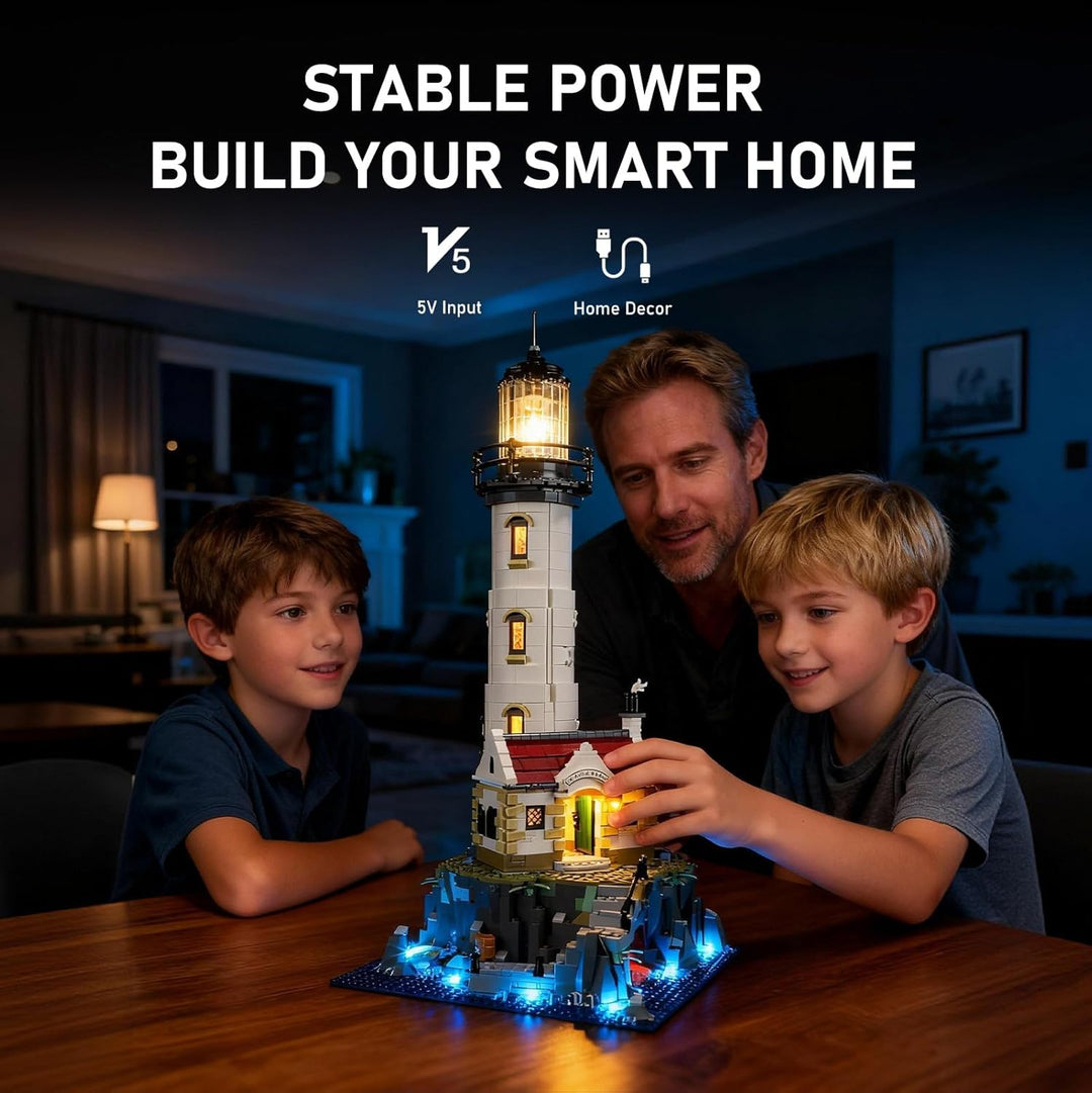BRIKSMAX 21335 Led Licht für Lego Motorisierter Leuchtturm - Compatible with Lego Ideas Bausteinen M