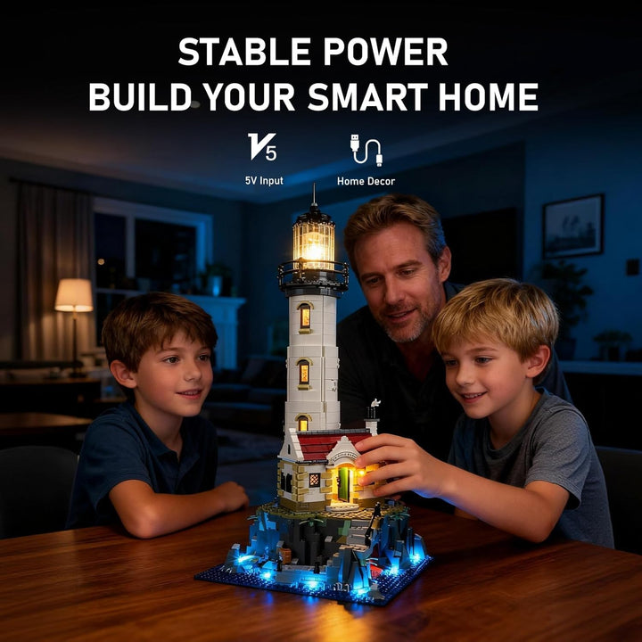 BRIKSMAX 21335 Led Licht für Lego Motorisierter Leuchtturm - Compatible with Lego Ideas Bausteinen M