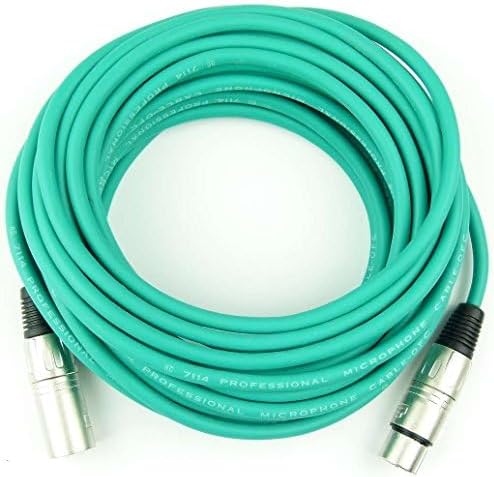 Adam Hall Cables 2 Stück K3MMF1000GRN Mikrofonkabel 10m Grün XLR female auf XLR male DMX Audio Kabel