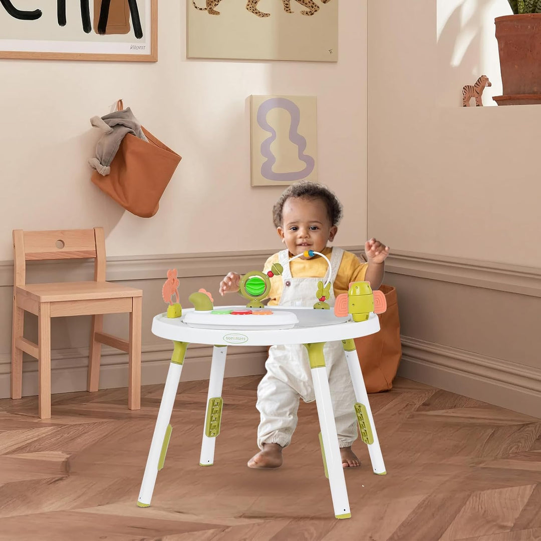 UBRAVOO Baby-Aktivitätszentrum, 3-in-1 Baby Lauflernhilfe mit abnehmbaren Spielzeugen und 360° Drehb