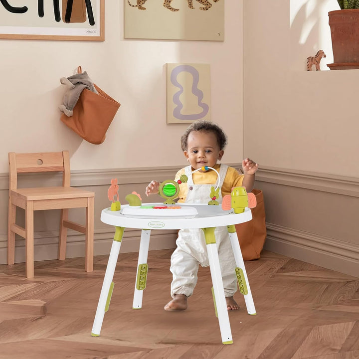 UBRAVOO Baby-Aktivitätszentrum, 3-in-1 Baby Lauflernhilfe mit abnehmbaren Spielzeugen und 360° Drehb